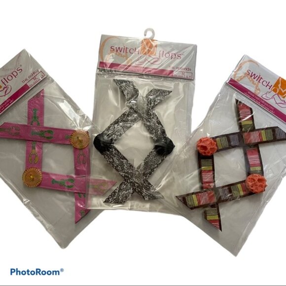 SWITCH FLOP STRAPS LINDSAY PHILLIPS NEW BUNDLE OF 3 size M Fits 7 & 8 NWT - Picture 1 of 6
